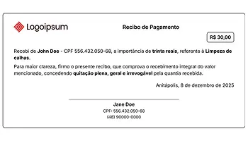 Preview do Recibo com Logo