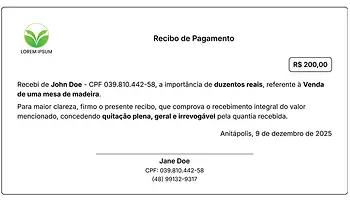 Preview do Recibo de Pagamento